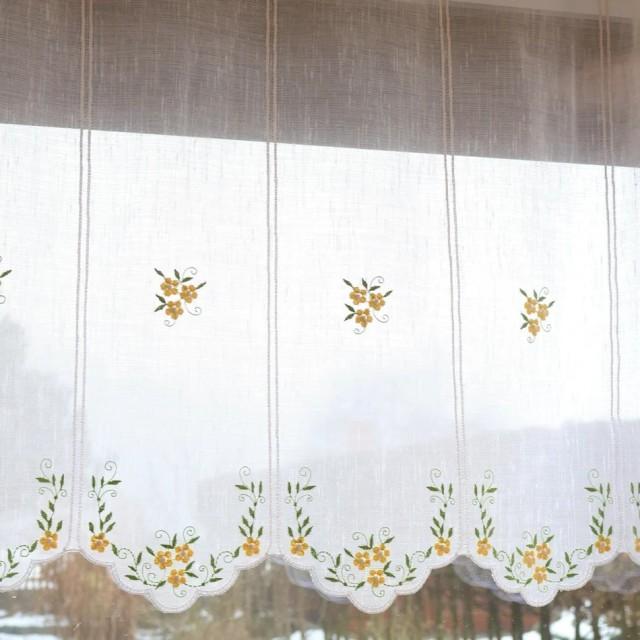 Firana zazdrostka do kuchni wiosenna kwiatki naturalna 283 – Do kuchni – zdjęcie 5