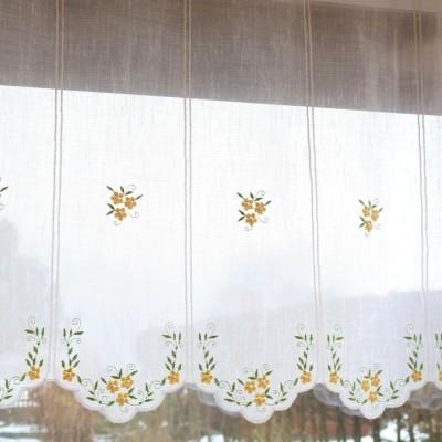 Firana zazdrostka do kuchni wiosenna kwiatki naturalna 283 – Do kuchni – zdjęcie 5