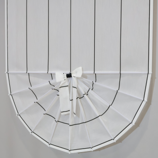 Firana panelowa ekran wachlarz czarne paseczki 079 – Firany – zdjęcie 1