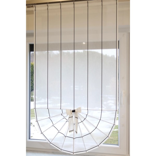 Firana panelowa ekran wachlarz czarne paseczki 079 – Firany – zdjęcie 4