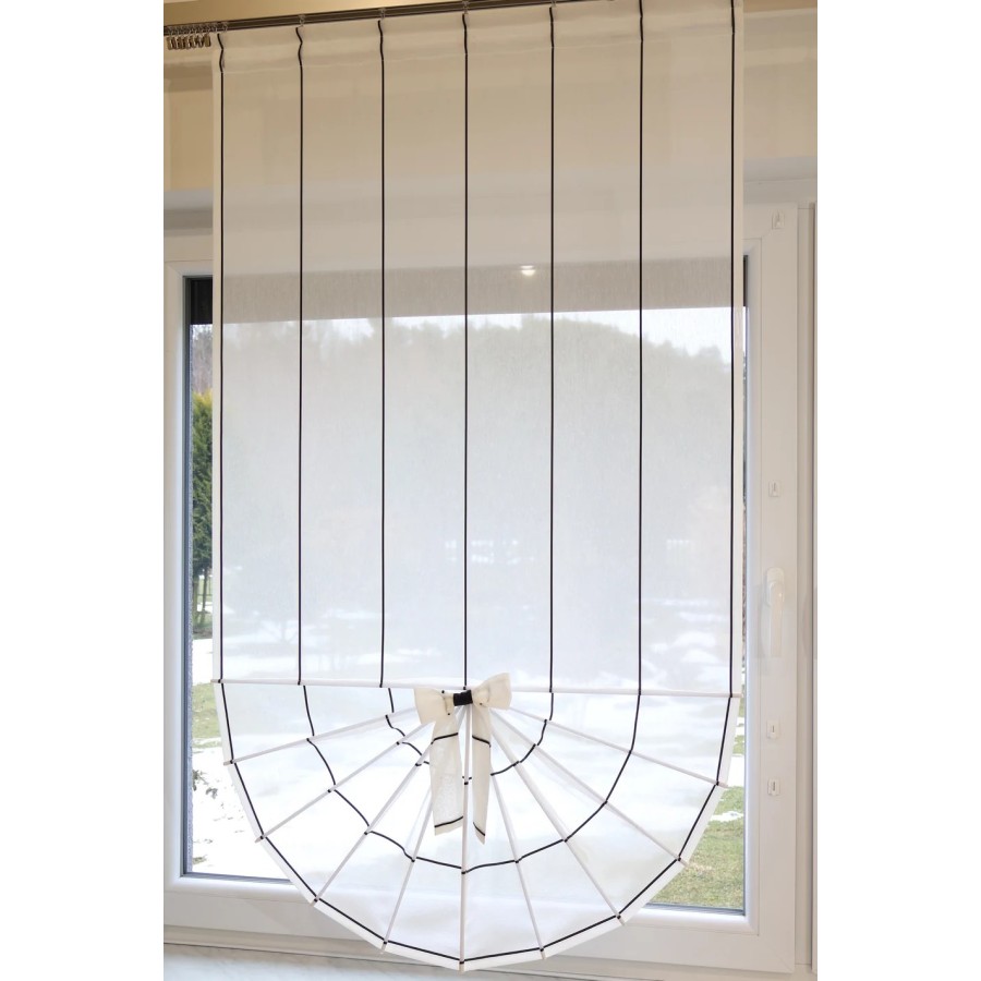 Firana panelowa ekran wachlarz czarne paseczki 079 – Firany – zdjęcie 4