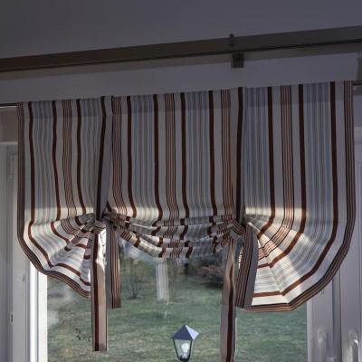 Firana lambrekin styl wiejski retro pionowe paski 289 – Firany lambrekiny – zdjęcie 2