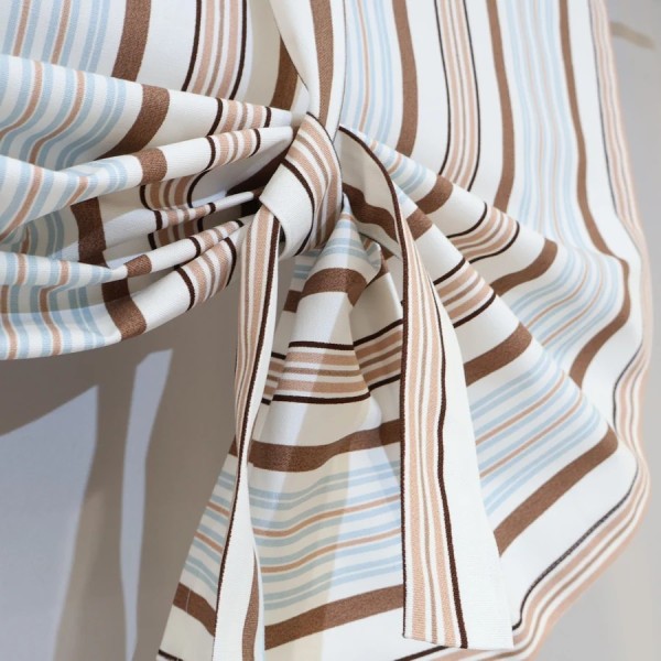 Firana lambrekin styl wiejski retro pionowe paski 289 – Firany lambrekiny – zdjęcie 3
