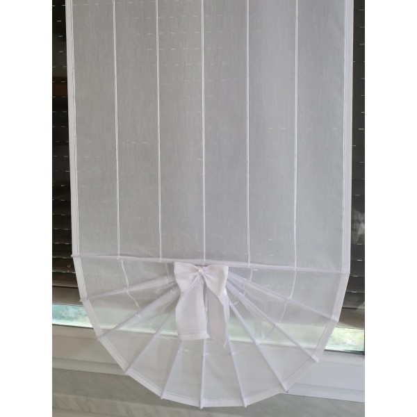 Firana panelowa ekran wachlarz paseczki biały 292 – Firany – zdjęcie 2