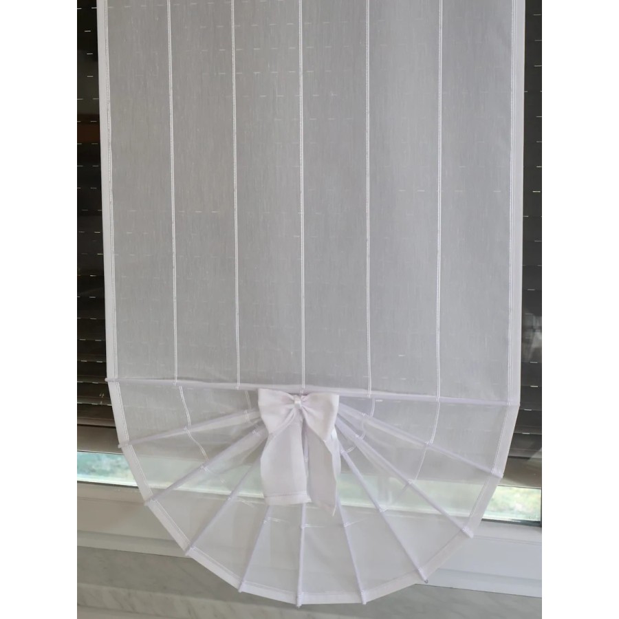 Firana panelowa ekran wachlarz paseczki biały 292 – Firany – zdjęcie 2