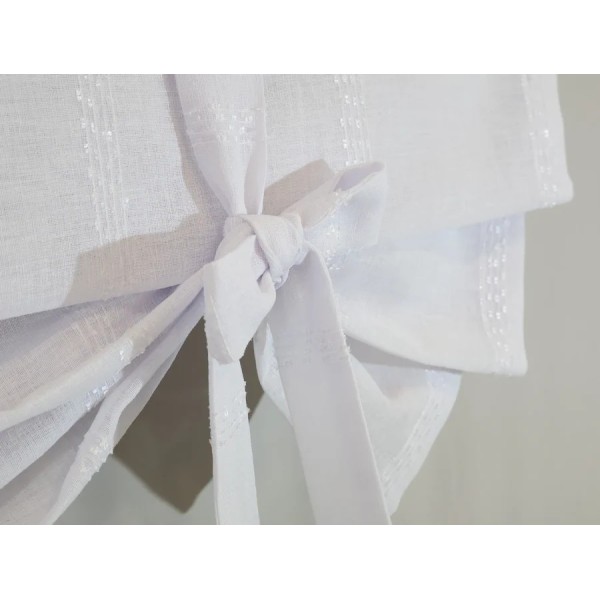 Firana roletka roletka z upięciem kokardkami biały 294 – Firany – zdjęcie 2
