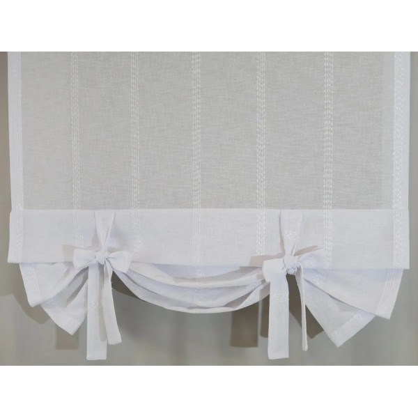 Firana roletka roletka z upięciem kokardkami biały 294 – Firany – zdjęcie 3