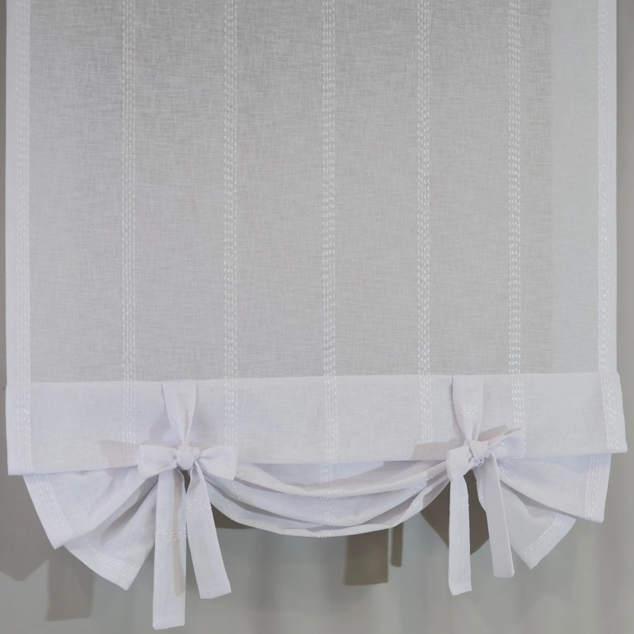 Firana roletka roletka z upięciem kokardkami biały 294 – Firany – zdjęcie 1