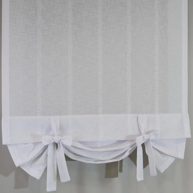 Firana roletka roletka z upięciem kokardkami biały 294 – Firany – zdjęcie 1