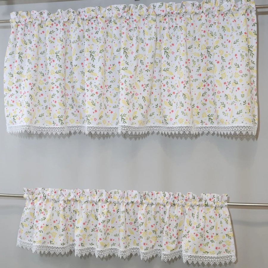 Firana komplet kuchenny kwiatuszki wiosenny 295 – Do kuchni – zdjęcie 1