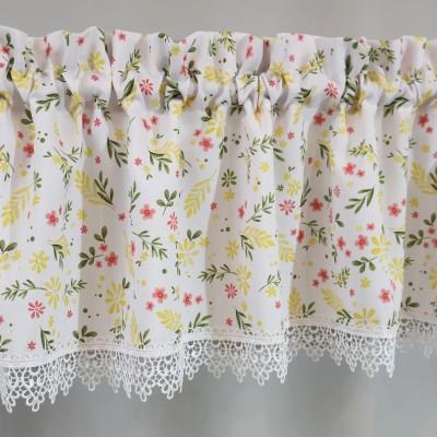 Firana zazdrostka do kuchni kolorowe kwiatki 296 – Do kuchni – zdjęcie 1