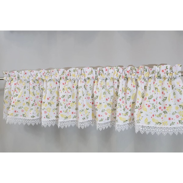 Firana zazdrostka do kuchni kolorowe kwiatki 296 – Do kuchni – zdjęcie 4