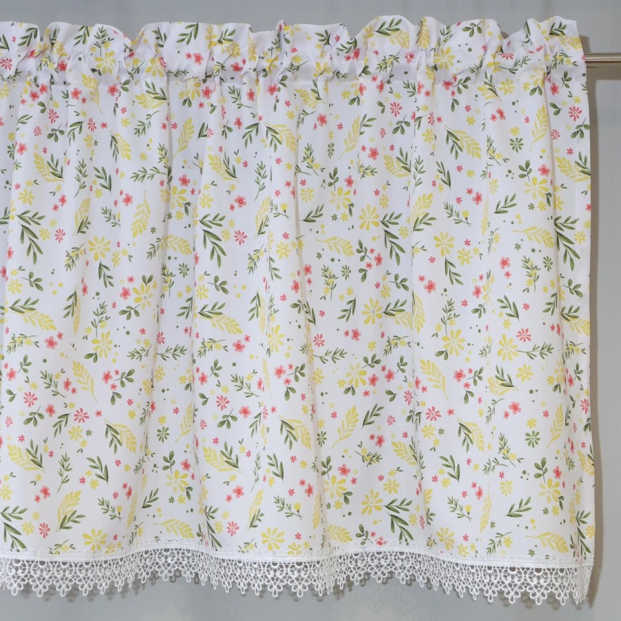 Firana zazdrostka do kuchni kolorowe kwiatki 296 – Do kuchni – zdjęcie 2