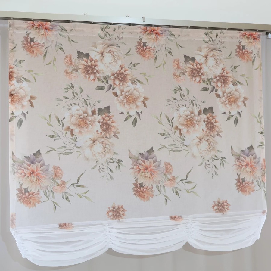Firana panel roleta austriacka imitacja kwiaty 297 – Firany – zdjęcie 1