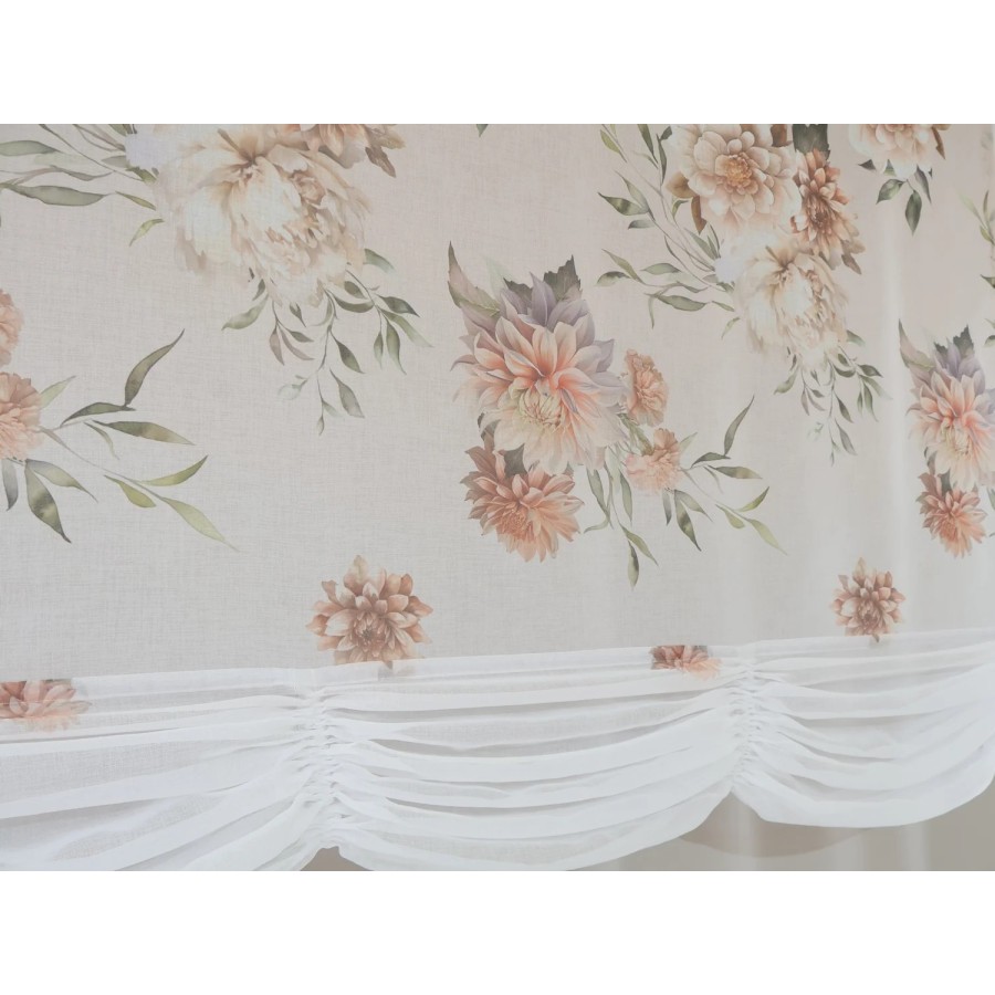 Firana panel roleta austriacka imitacja kwiaty 297 – Firany – zdjęcie 4