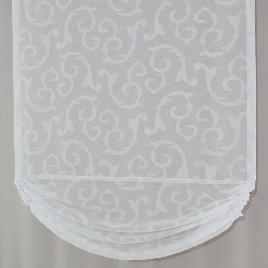 Firana panel woda esy floresy biały 298 – Firany – zdjęcie 1