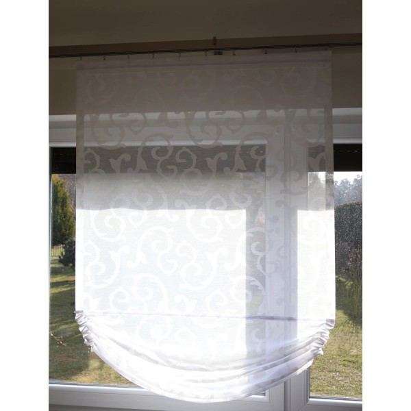 Firana panel woda esy floresy biały 298 – Firany – zdjęcie 2