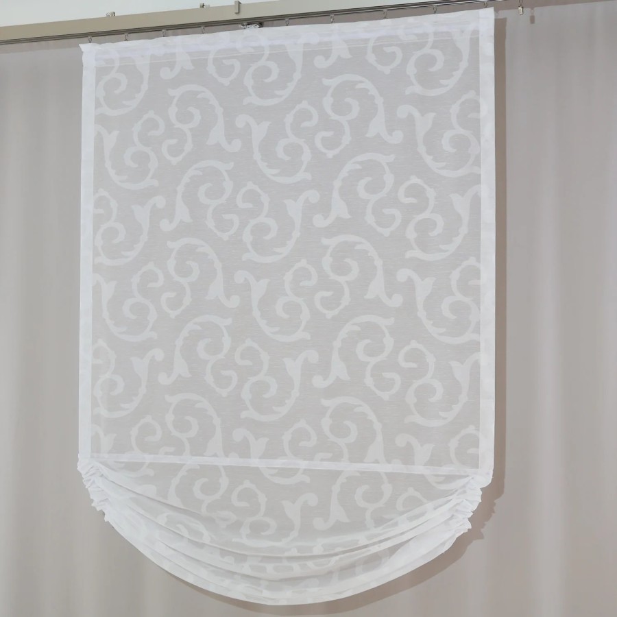 Firana panel woda esy floresy biały 298 – Firany – zdjęcie 3