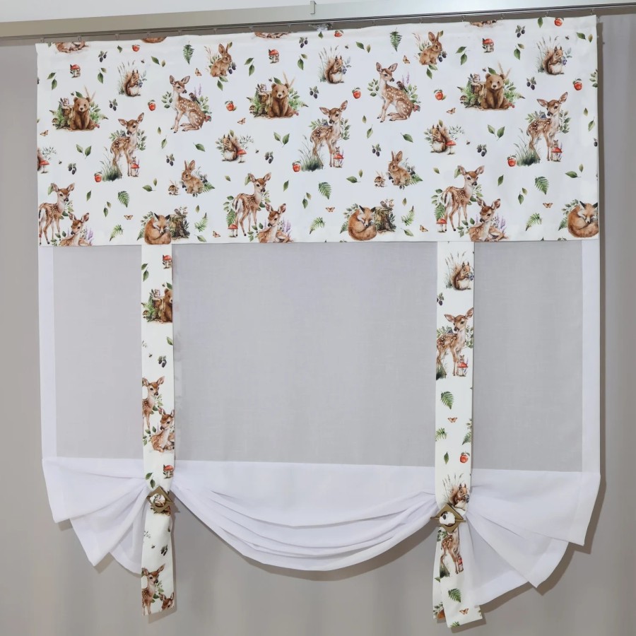 Firana panel roletka z lambrekinem zwierzaki 299 – Firany – zdjęcie 1