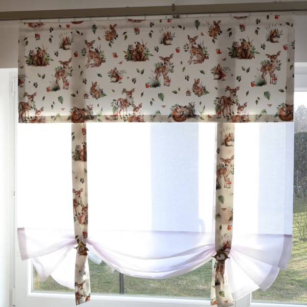 Firana panel roletka z lambrekinem zwierzaki 299 – Firany – zdjęcie 2