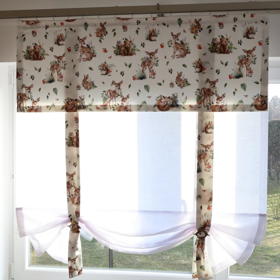 Firana panel roletka z lambrekinem zwierzaki 299 – Firany – zdjęcie 2