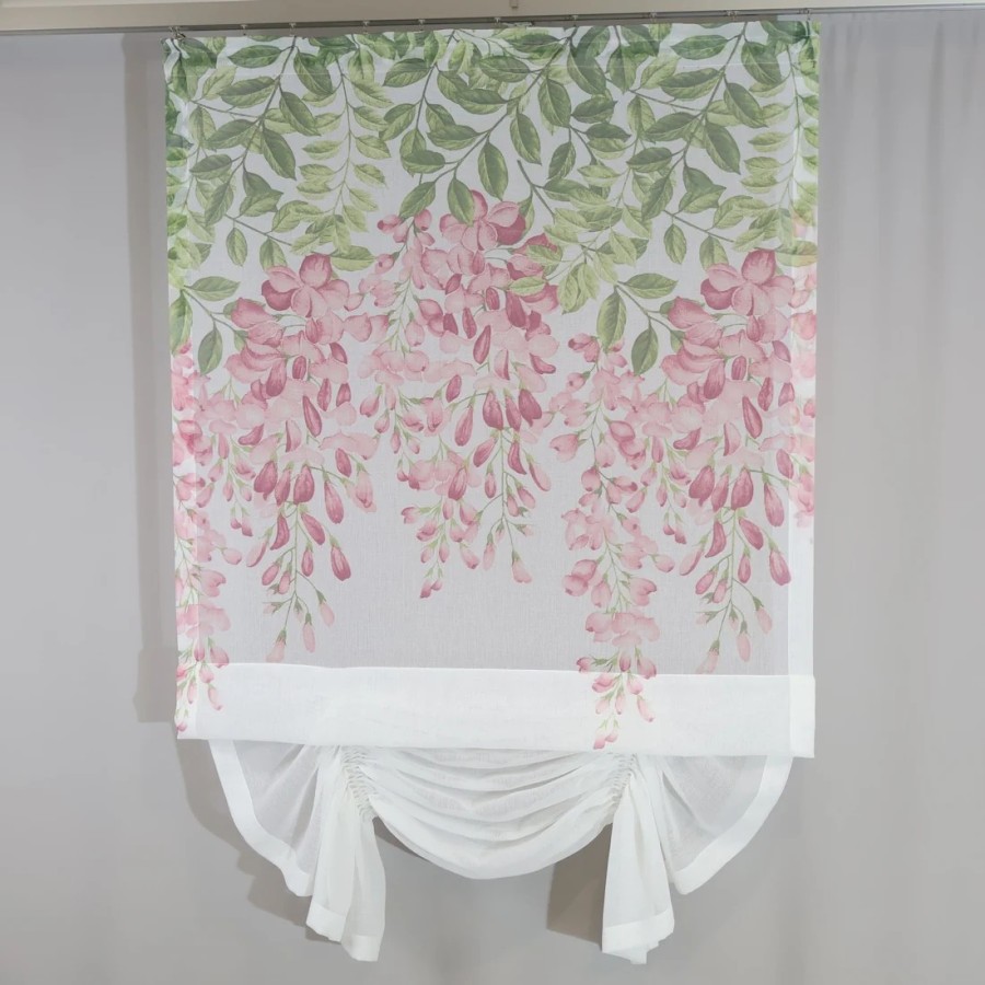 Firana panelowa kwiaty pnącza naturalny wygląd 301 – Firany – zdjęcie 1