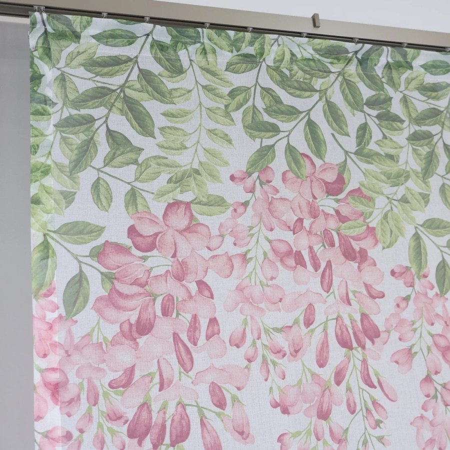 Firana panelowa kwiaty pnącza naturalny wygląd 301 – Firany – zdjęcie 6