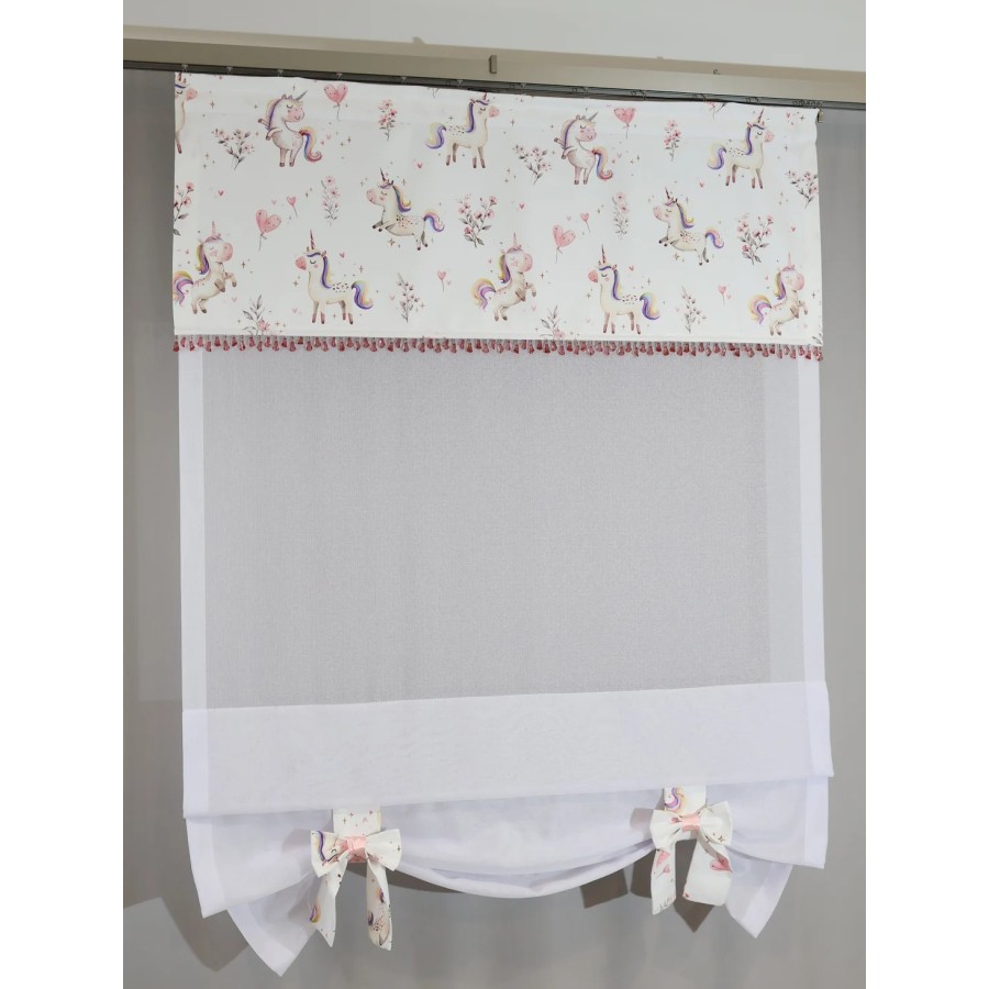 Firana panel z koralikami do pokoju dziecka w jednorożce 122 – Firany – zdjęcie 4