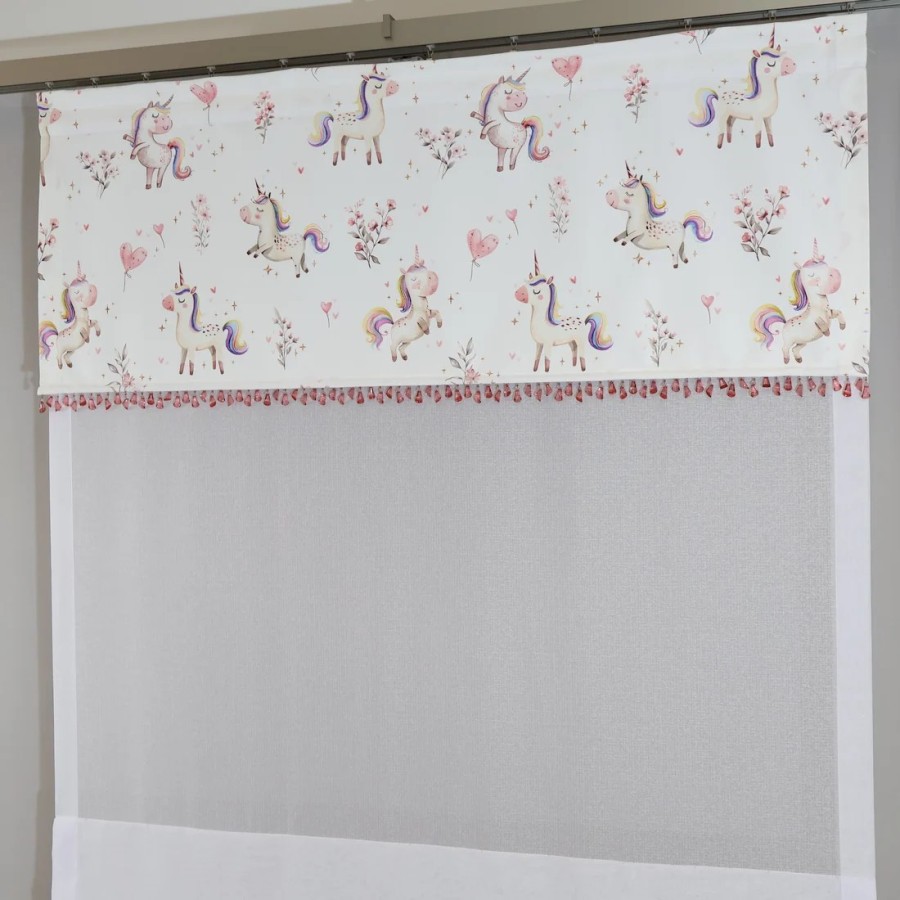 Firana panel z koralikami do pokoju dziecka w jednorożce 122 – Firany – zdjęcie 5