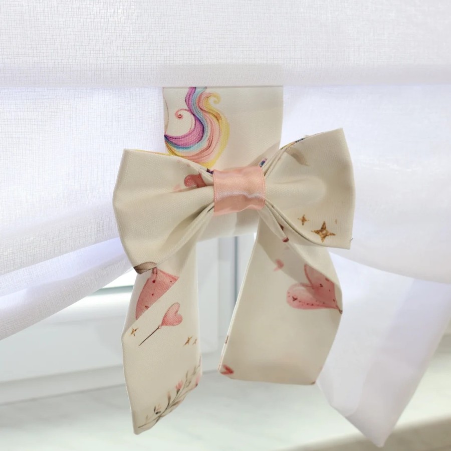 Firana panel z koralikami do pokoju dziecka w jednorożce 122 – Firany – zdjęcie 2