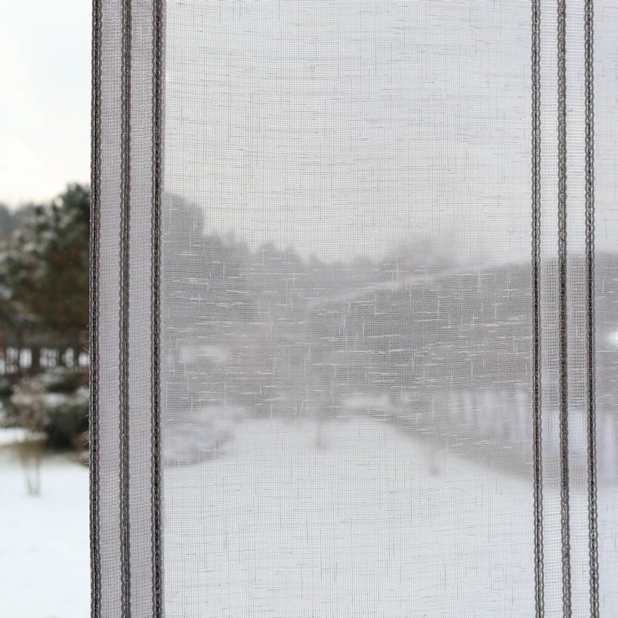 Firana panel z czarnymi koralikami połyskująca 056 – Firany – zdjęcie 4