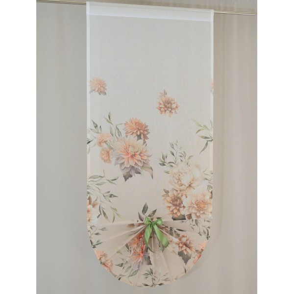 Firana panel wachlarz kwiaty naturalny wygląd 304 – Firany – zdjęcie 2