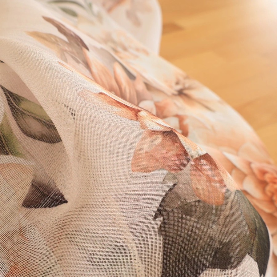 Firana panel wachlarz kwiaty naturalny wygląd 304 – Firany – zdjęcie 6