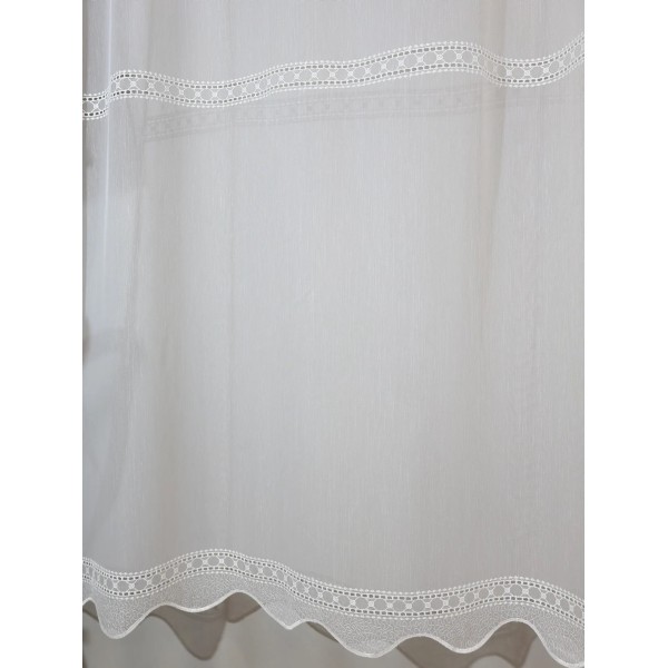 Klasyczna prosta firana z haftem 057 – Firany – zdjęcie 4