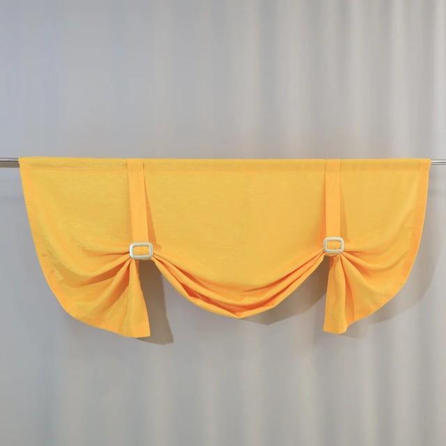 Firana lambrekin z szarfami żółty 042 – Firany – zdjęcie 1