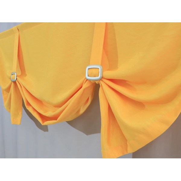 Firana lambrekin z szarfami żółty 042 – Firany – zdjęcie 4