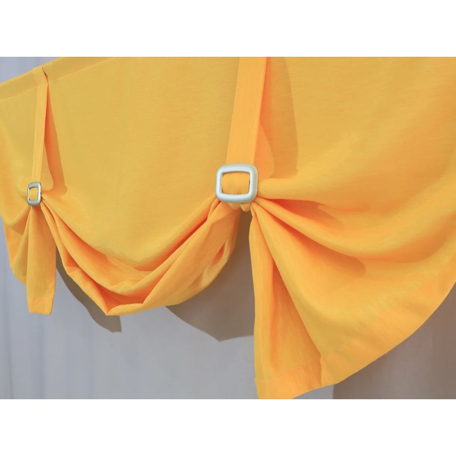 Firana lambrekin z szarfami żółty 042 – Firany – zdjęcie 4