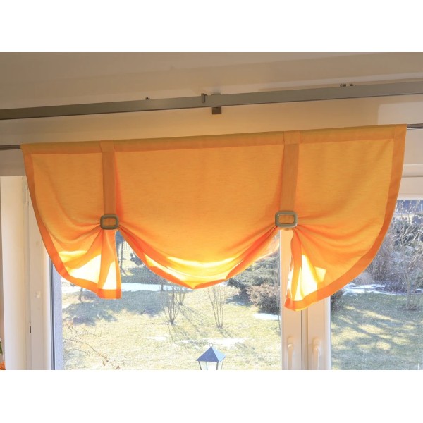 Firana lambrekin z szarfami żółty 042 – Firany – zdjęcie 3