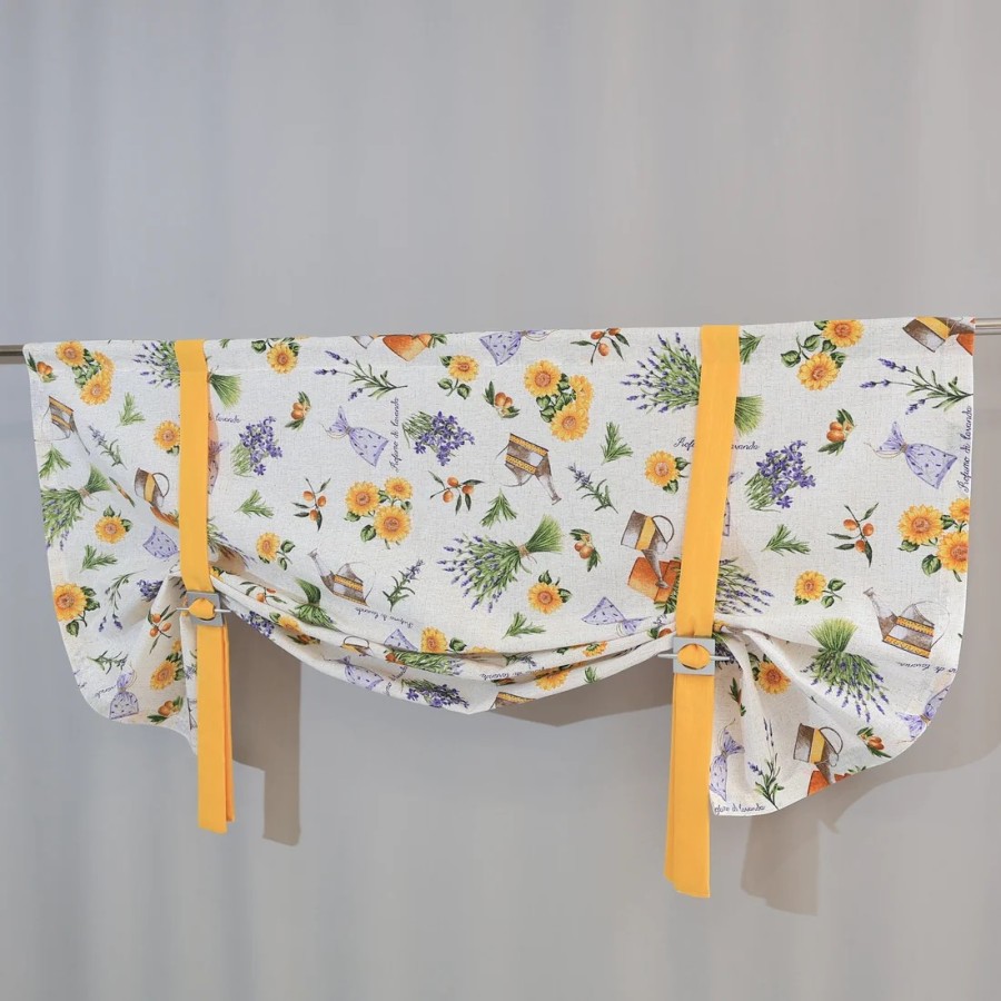 Firana lambrekin tkanina lawenda słoneczniki 039 – Firany – zdjęcie 1