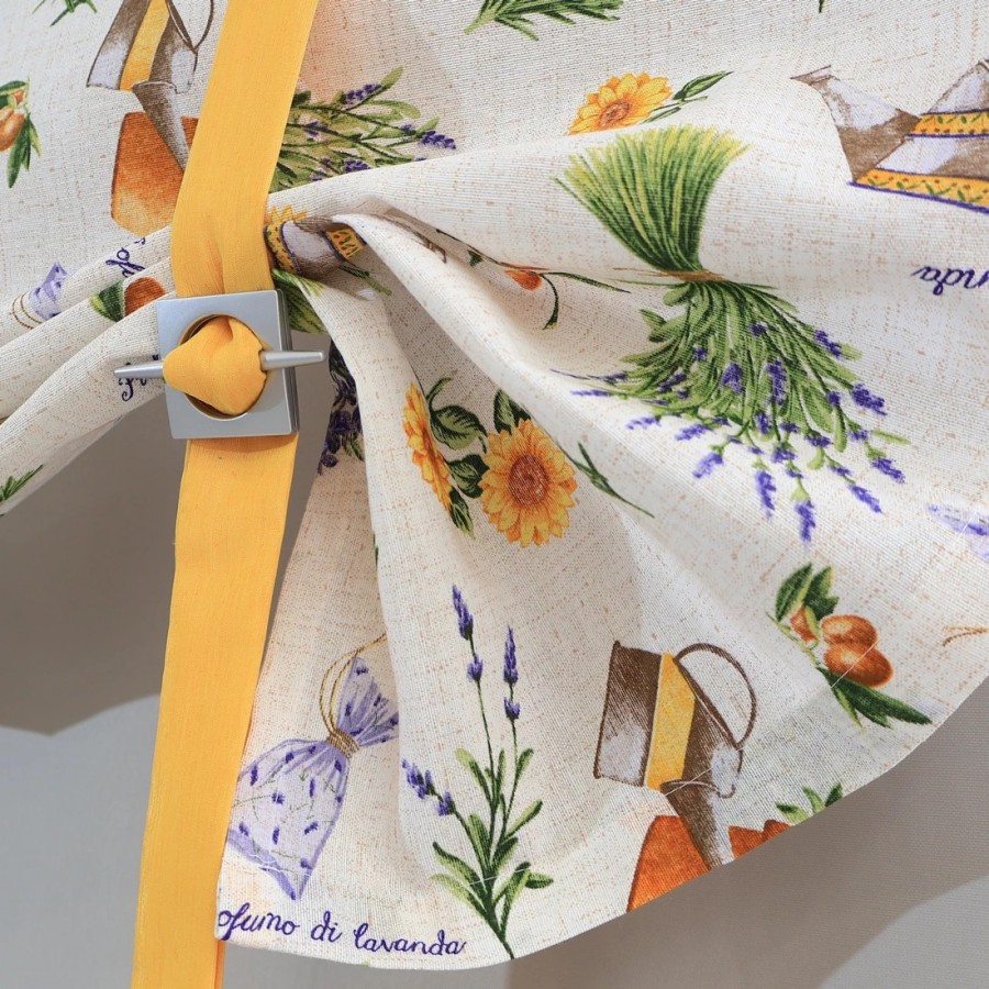 Firana lambrekin tkanina lawenda słoneczniki 039 – Firany – zdjęcie 3