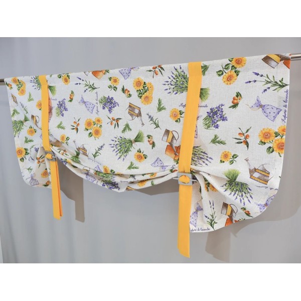 Firana lambrekin tkanina lawenda słoneczniki 039 – Firany – zdjęcie 4