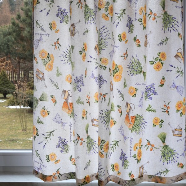 Zasłona słoneczniki lawendy 109 – Zasłony – zdjęcie 2