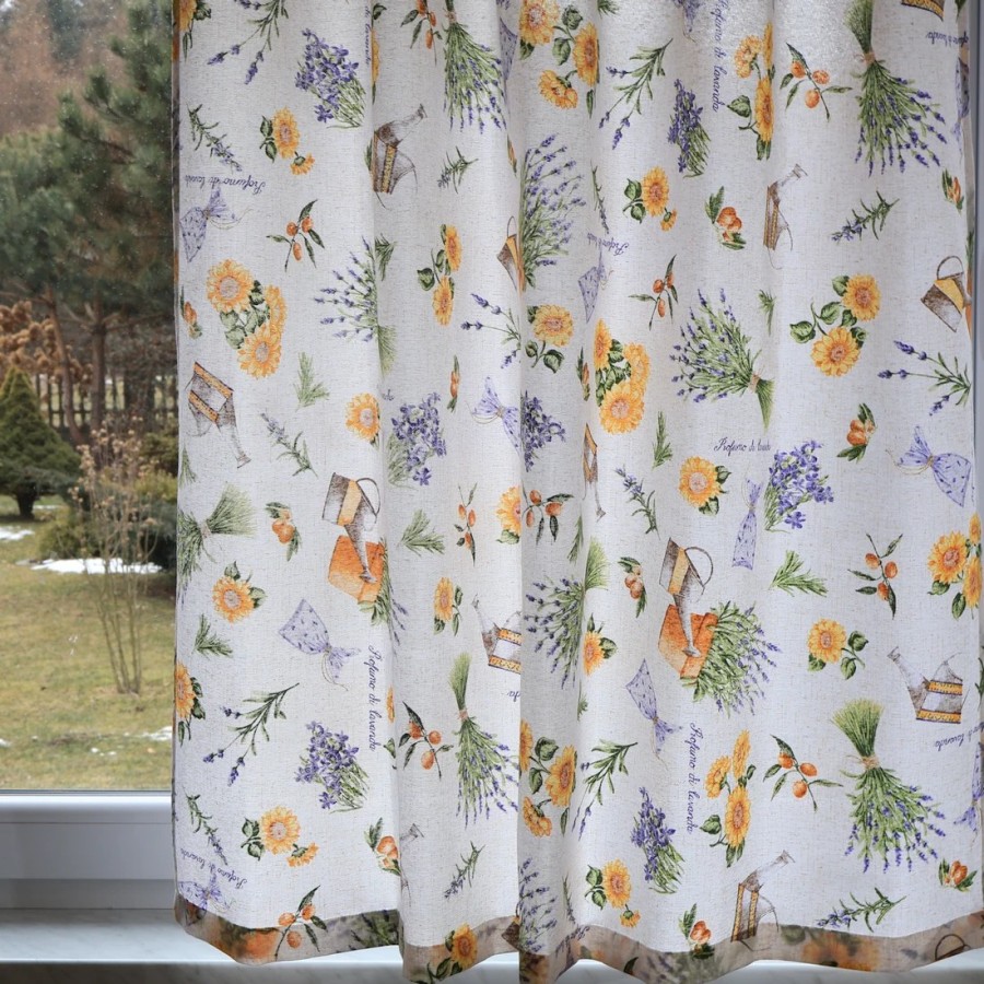 Zasłona słoneczniki lawendy 109 – Zasłony – zdjęcie 2