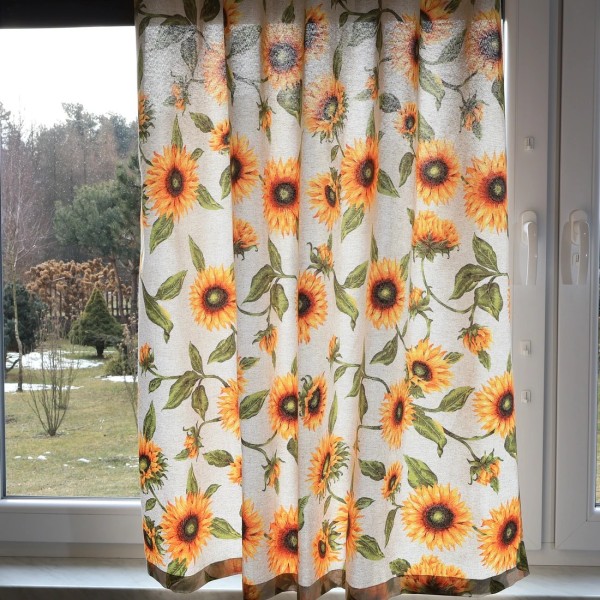 Zasłona w słoneczniki 080 – Zasłony – zdjęcie 4