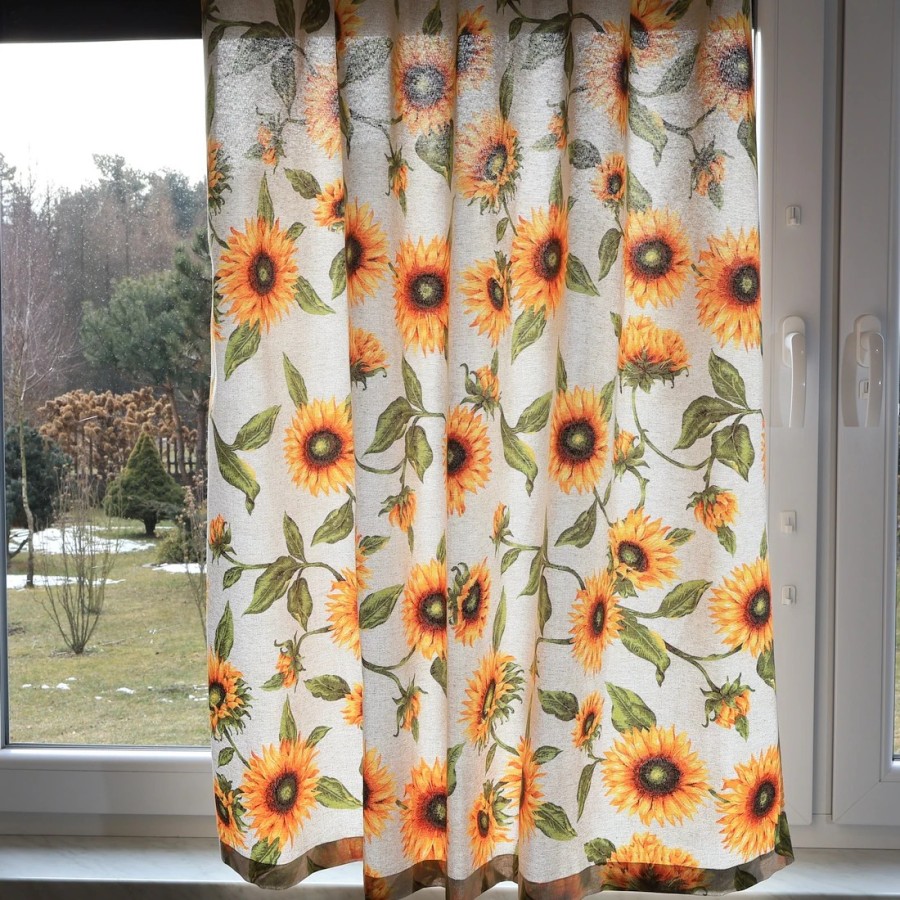 Zasłona w słoneczniki 080 – Zasłony – zdjęcie 4