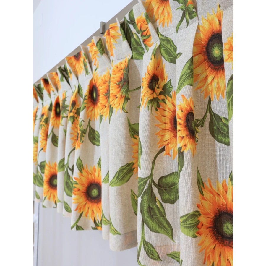 Firana lambrekin w słoneczniki 095 – Firany – zdjęcie 4