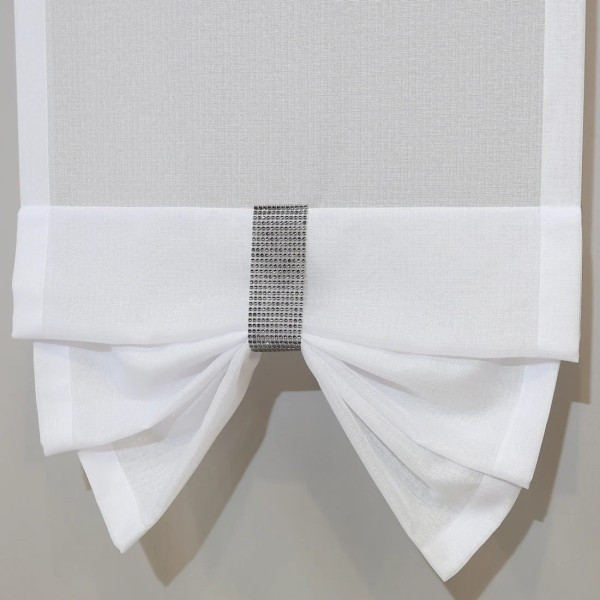 Firana panelowa woal sable biały grafitowe cyrkonie 099 – Firany – zdjęcie 1