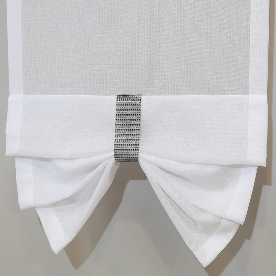 Firana panelowa woal sable biały grafitowe cyrkonie 099 – Firany – zdjęcie 1