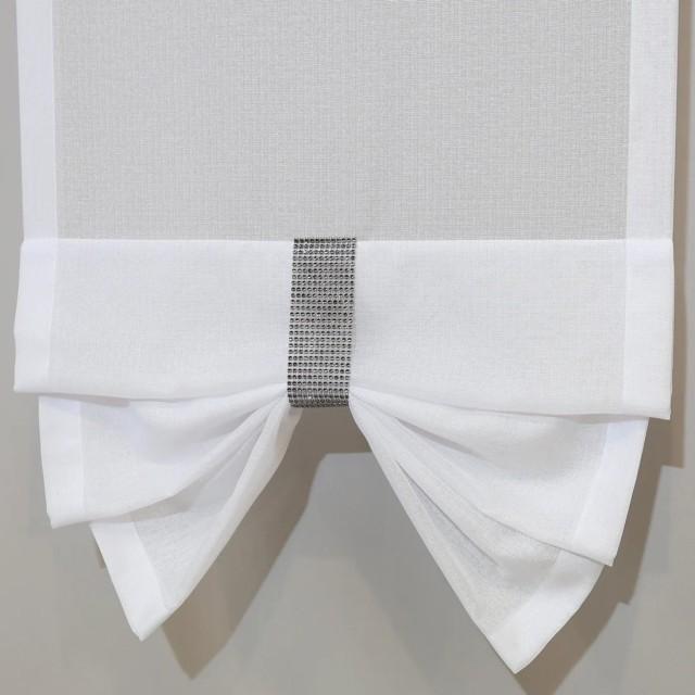 Firana panelowa woal sable biały grafitowe cyrkonie 099 – Firany – zdjęcie 1