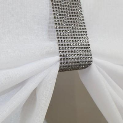 Firana panelowa woal sable biały grafitowe cyrkonie 099 – Firany – zdjęcie 2